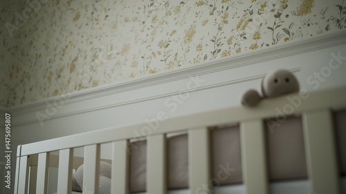 Cozy Modern Nursery with Soft Pastel Decor and Plush Elements