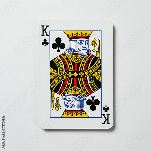 King of Clubs Playing Card Detailed Closeup