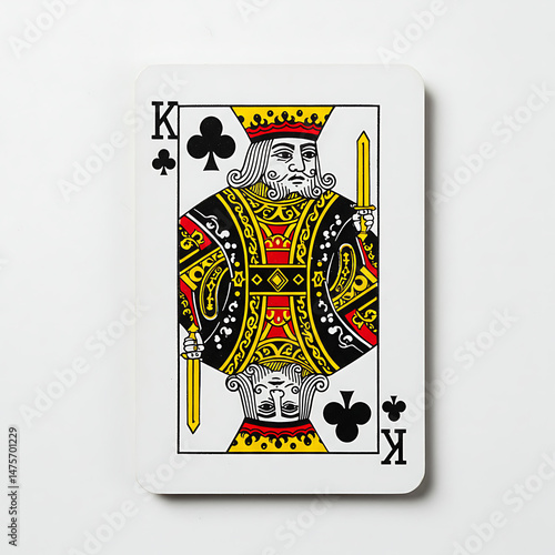 King of Clubs Playing Card Intricate Design and Regal Bearing