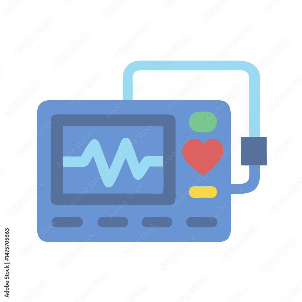 Medical vital signs monitor with heart rate display Medical vital signs monitor with heart rate display