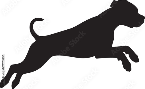 A striking black silhouette of a dog with a long tail sniffing the ground. It captures the simple, 
yet powerful, beauty of canine companionship. 