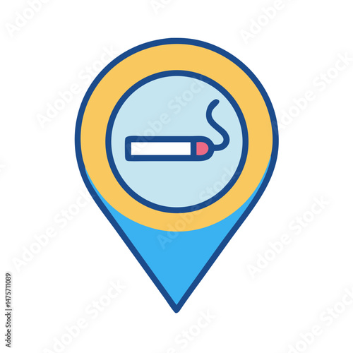 Free Download Designated smoking area location icon in the map pointer - GFXLoad