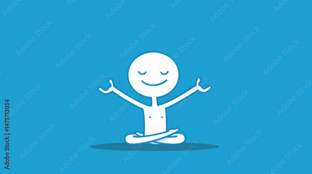 Stick Figure Doing Breathing Exercises: A stick figure focusing on deep breathing exercises, relieving anxiety and boosting focus and clarity through mindful breathwork.
Stick Figure Doing Breathing Exercises: A stick figure focusing on deep breathing exercises, relieving anxiety and boosting focus and clarity through mindful breathwork.