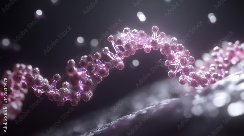 Biotech concept with neural pathways, genetic editing lines, and virtual molecule builders Biotech concept with neural pathways, genetic editing lines, and virtual molecule builders