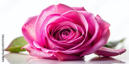 Elegant Pink Rose Petals Isolated, Macro Photography, White Background, Floral Details, Nature