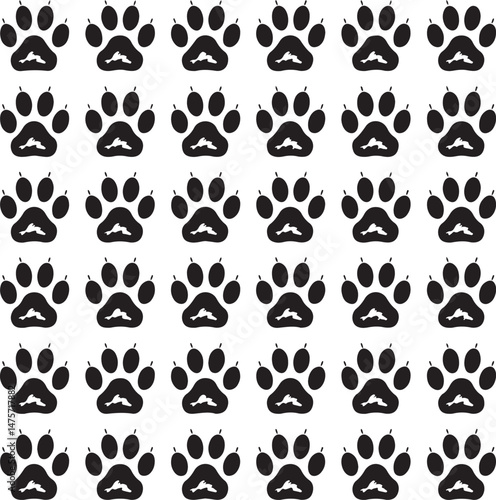 A striking black silhouette of a dog with a long tail sniffing the ground. It captures the simple, 
yet powerful, beauty of canine companionship. 