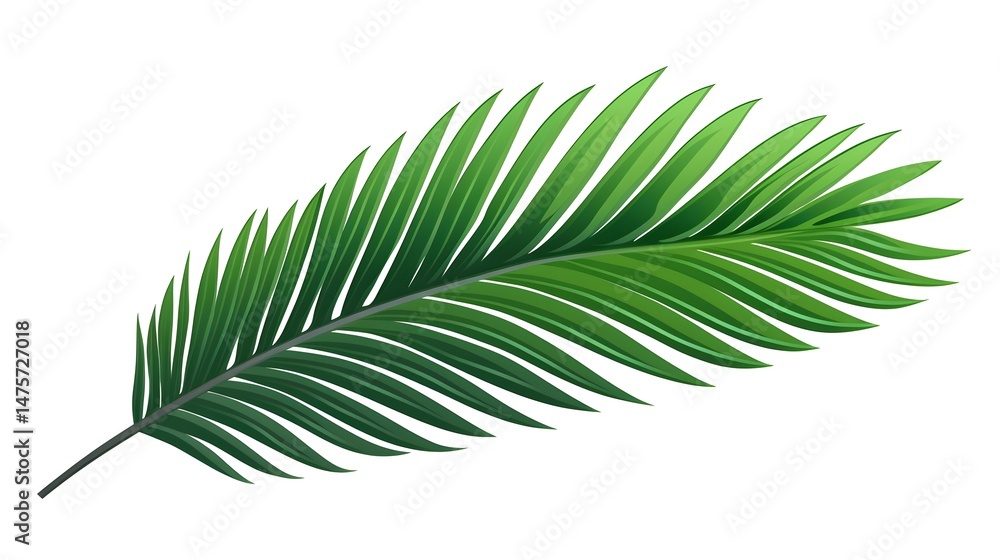 Vector illustration of palm leaf foliage nature decoration icon for design projects Vector illustration of palm leaf foliage nature decoration icon for design projects
