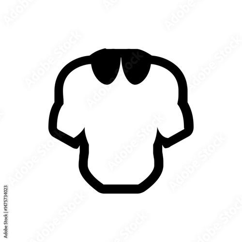 Illustration of a muscular body outline with defined arms and shoulders in black and white vector format