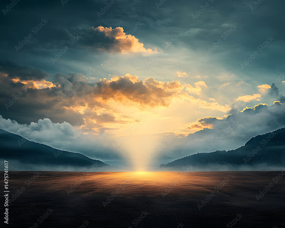 Sunrise over mountain landscape Sunrise over mountain landscape