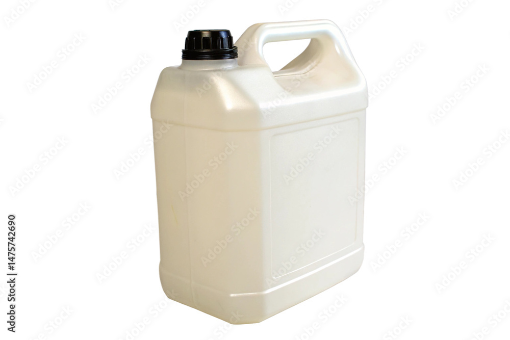 Blank disposable plastic jerry can isolated on transparent background
Blank disposable plastic jerry can isolated on transparent background