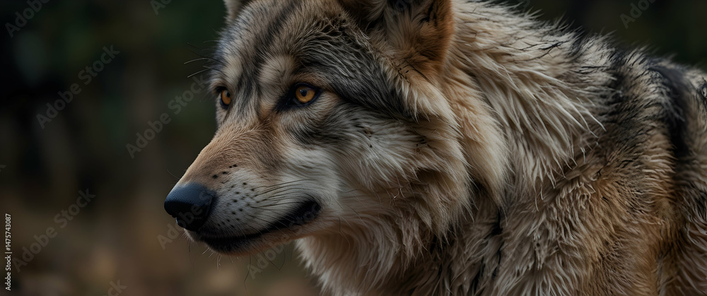 Obraz premium Gray Wolf Close-Up