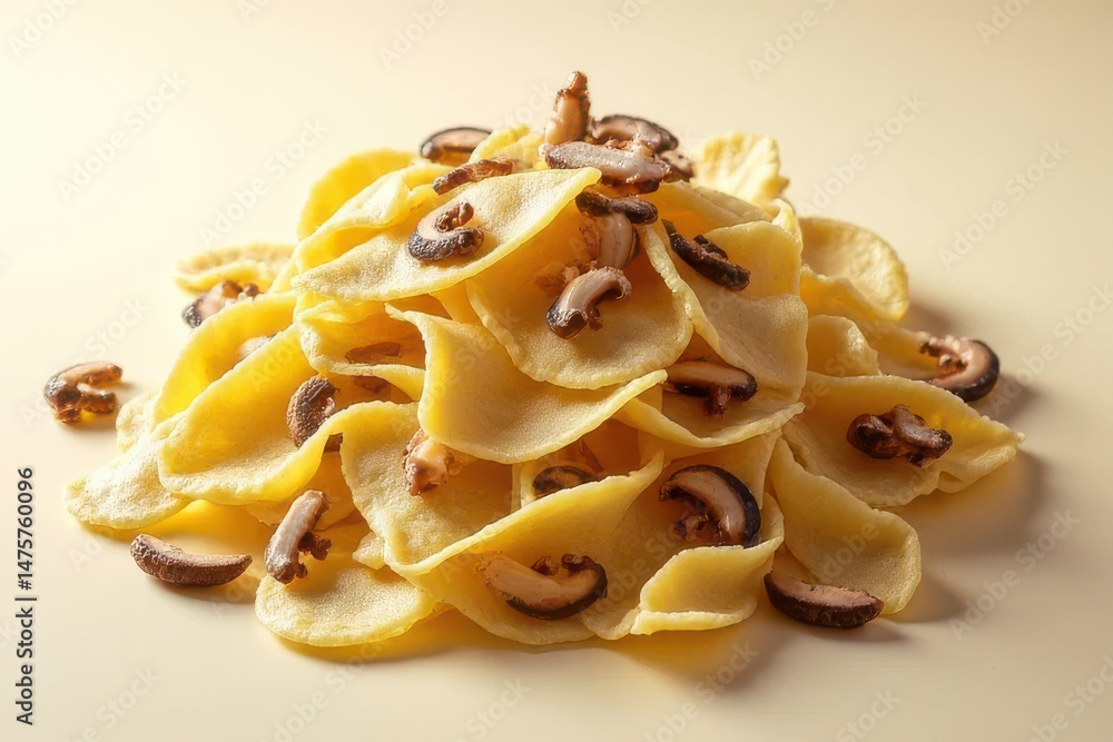 Tempting Mushroom Cream Pasta: Dark Moody Table Setup, Clean Food Photography, Window Backlight Radiance Tempting Mushroom Cream Pasta: Dark Moody Table Setup, Clean Food Photography, Window Backlight Radiance