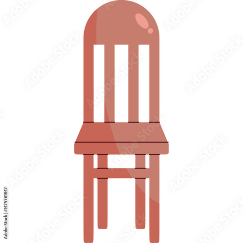 Modern Flat Style Chair Vector Illustration
