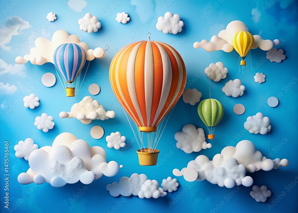 Obraz premium Paper Art Balloon with Dollar Sign: Business & Home Finance Concept