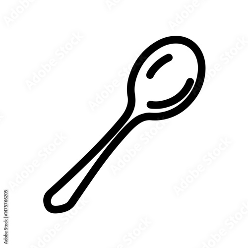 spoon on white background
