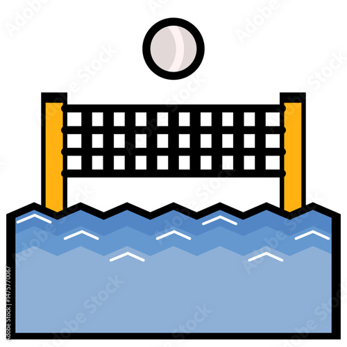 Water volley ball icon