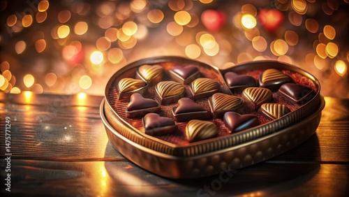 Romantic Valentine's Day Chocolate Box Long Exposure Photography