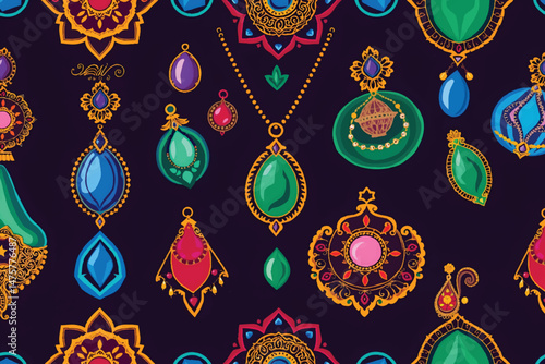 Vector pattern for a variety of graphics, ornate Gulf Arab shapes, heritage embroidery, colorful shapes, decorations, vector illustrator