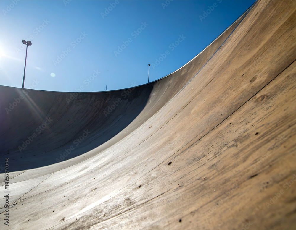 Fototapeta premium Concrete Ramp Under Bright Sunlight