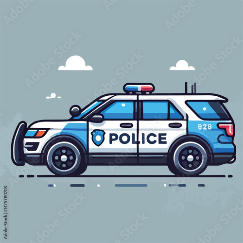 cool police car image vector