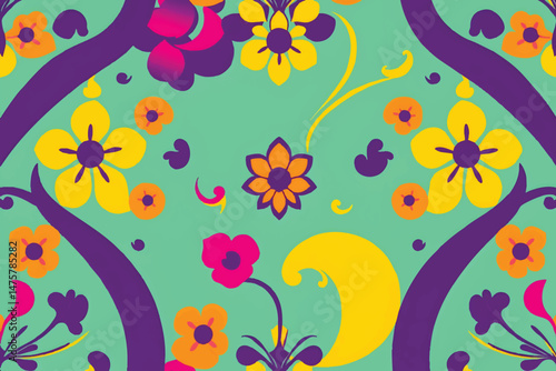 Vector pattern for a variety of graphics, ornate Gulf Arab shapes, heritage embroidery, colorful shapes, decorations, vector illustrator