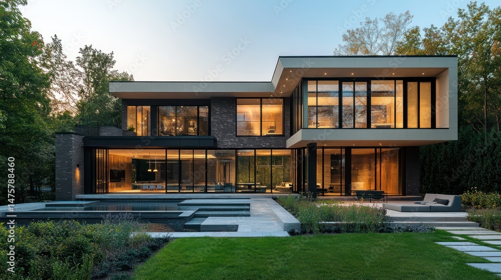 Architectural marvel a sophisticated modern residence with luxury design elements Architectural marvel a sophisticated modern residence with luxury design elements