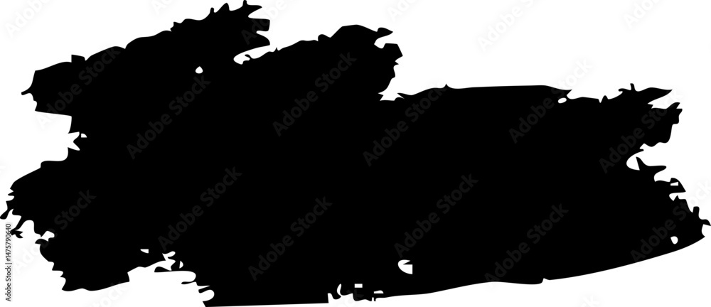 Obraz premium Diagonal Hand Drawn Brush Stroke with Sharp Edge