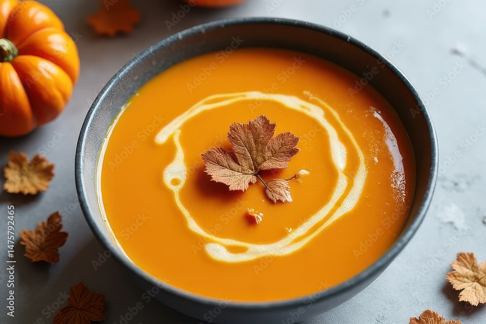 Moody Low Key Pumpkin Soup Photography: Clean Food Style on Neutral Background Moody Low Key Pumpkin Soup Photography: Clean Food Style on Neutral Background