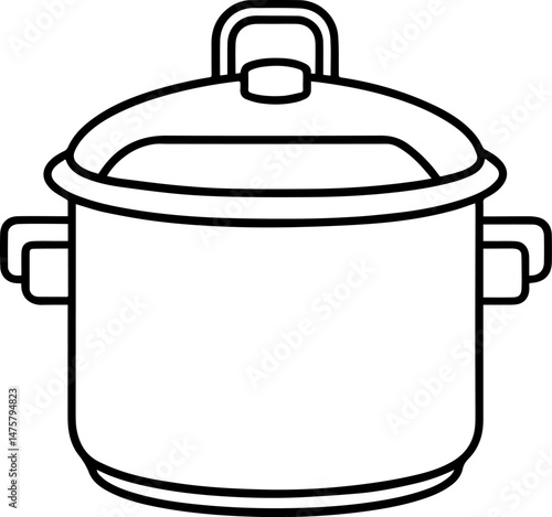 rice cookers outline vector and illustration