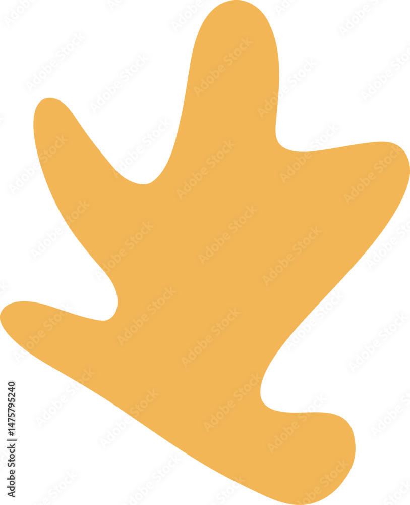 Golden Abstract Playful Leaf Cutout Golden Abstract Playful Leaf Cutout