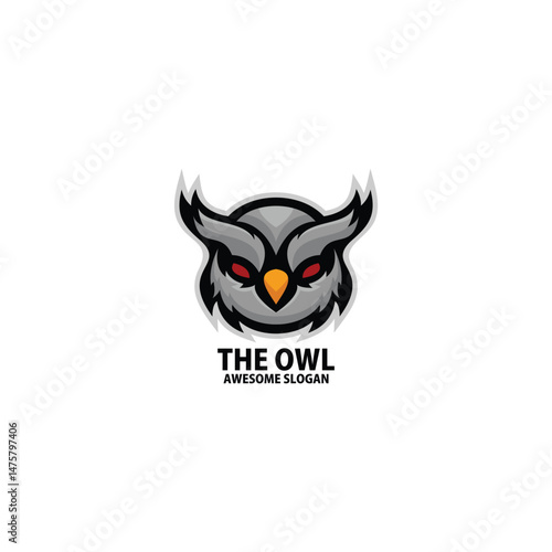 owl head e sports logo design gaming mascot