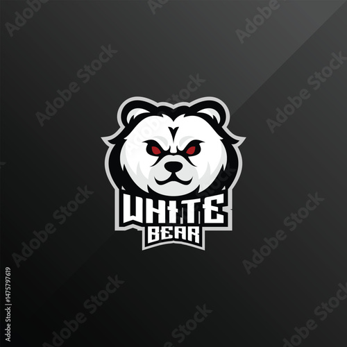 bear head e sports logo design gaming mascot