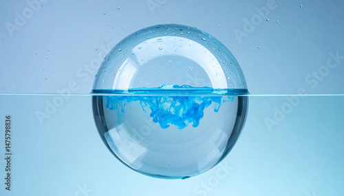 Wallpaper Mural Melted plastic reshaped into a perfect sphere. Plastic free july concept. Generated Image Torontodigital.ca