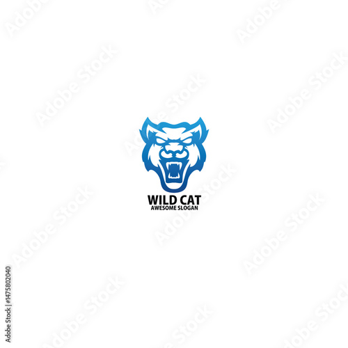panther head emblem logo vector illustration