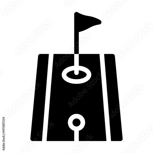 mini golf Solid icon