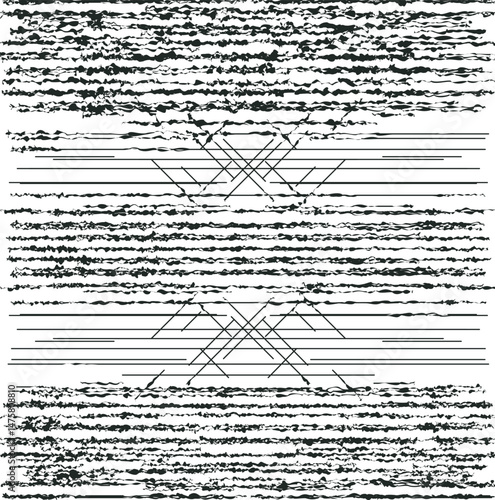 Texture with a large area of ​​noise and a pattern in the middle.