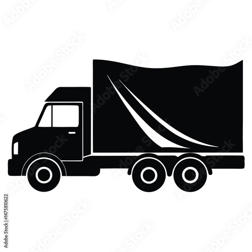 truck driver element isolated tarp sheet on white background 