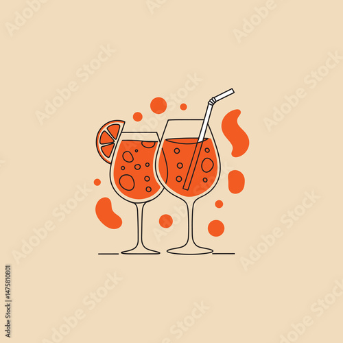 Aperol Spritz summer drinks perfect refreshment orange slice straw cheers