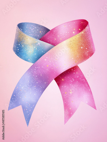 Colorful ribbon with celebratory details for promotions