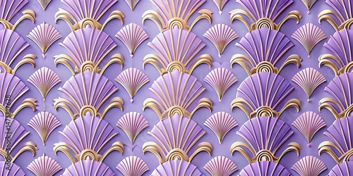 Luxurious seamless floral pattern in lavender and gold for elegant design backgrounds
