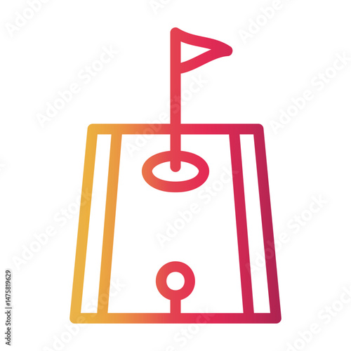mini golf Line Gradient Icon