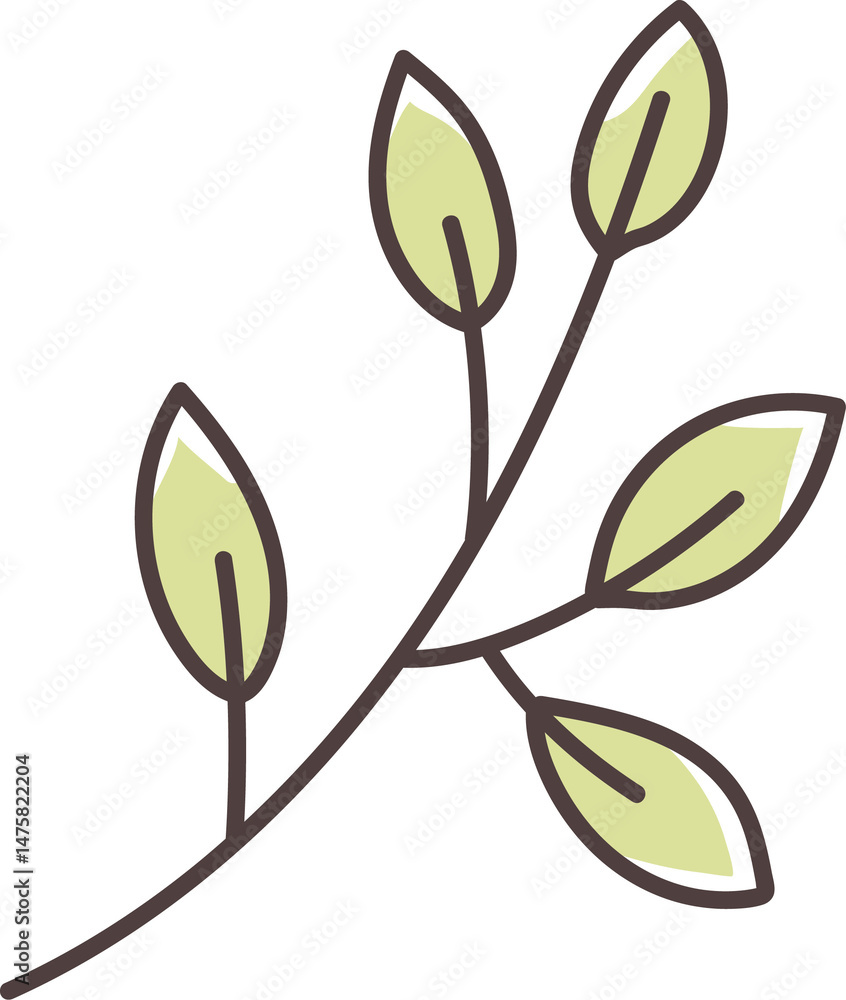 Obraz premium Spring Animals with Silly Goose and Flowers Doodle Hand Drawn