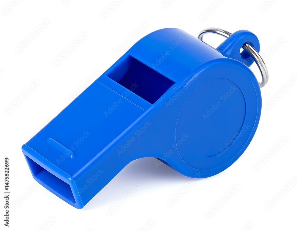 Blue Plastic Whistle with Metal Ring, Sport Referee Tool Blue Plastic Whistle with Metal Ring, Sport Referee Tool