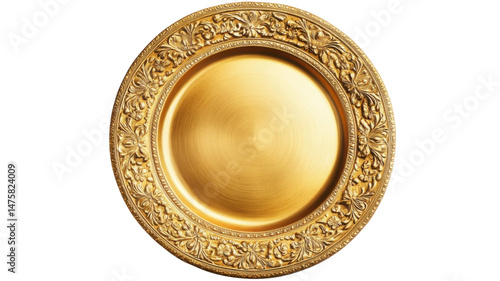 Antique Gold Coin Isolated on White Background for Historical, Collectible, and Numismatic Design Concepts