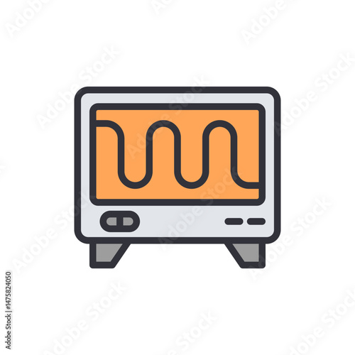 Minimalist Portable Heater Illustration With Transparent Design