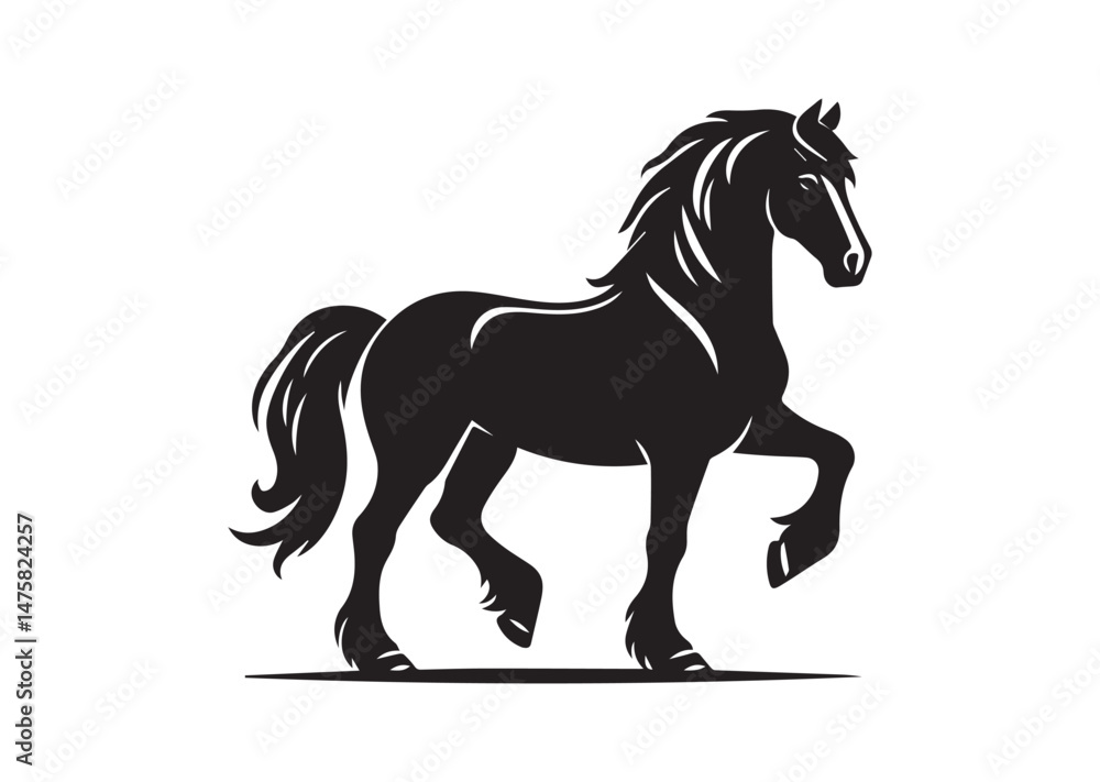 Morgan Horse Silhouette Vector Morgan Horse Silhouette Vector