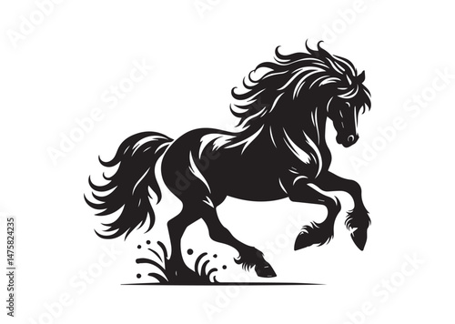Morgan Horse Silhouette Vector