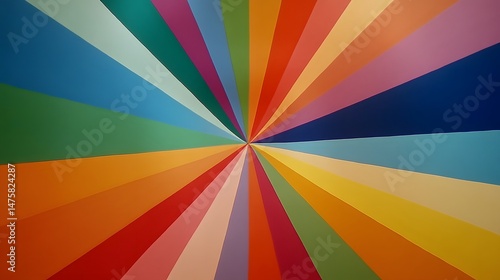 Vibrant radiating spectrum of colorful hues radiating outward.