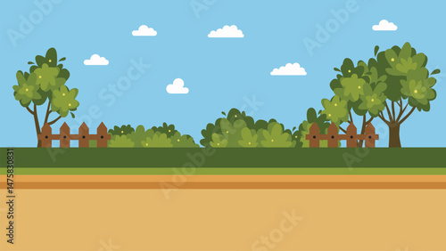 road landscape animation background vector illustration