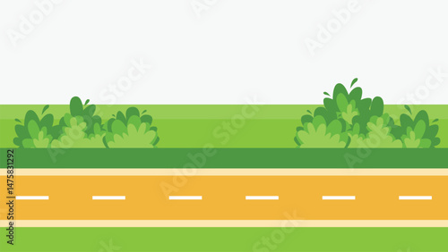road landscape animation background vector illustration